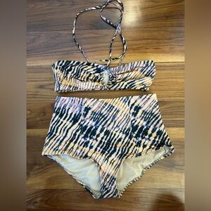 Ulla Johnson Two Piece Tiger Bikini Set